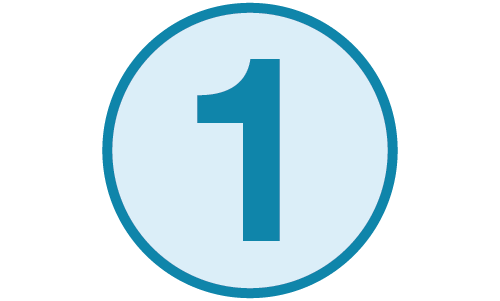 An image icon of the number one