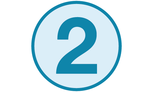 An image icon of the number two