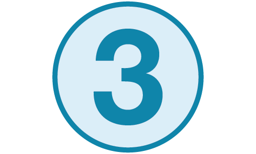 An image icon of the number three