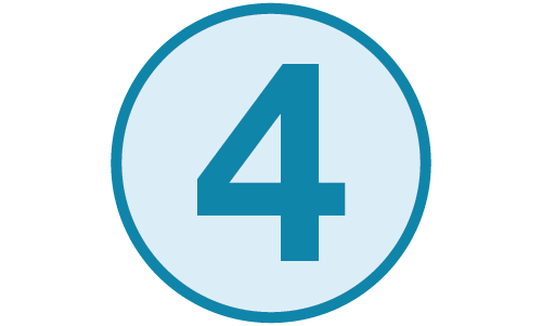 An image icon of the number four