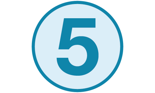 An image icon of the number five