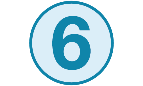 An image icon of the number six
