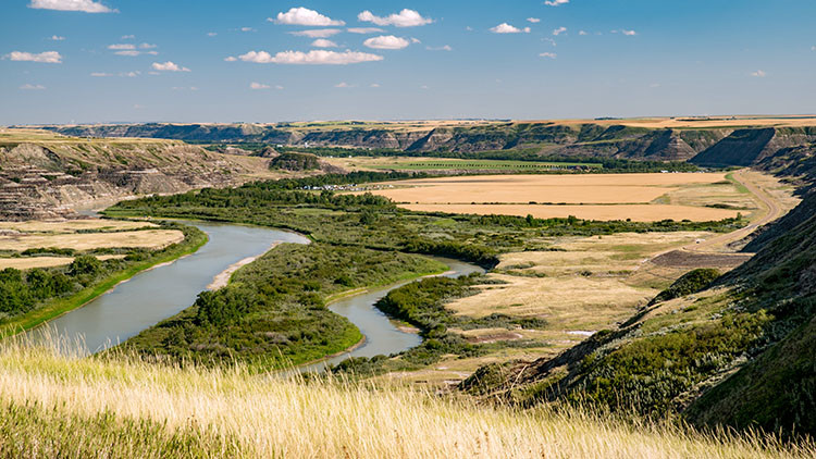 Photo of the plains of Red Deer, Alberta