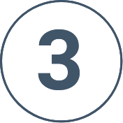 Icon of the number 3 in a circle