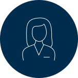 Icon of a female doctor.