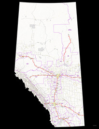 Alberta highway map