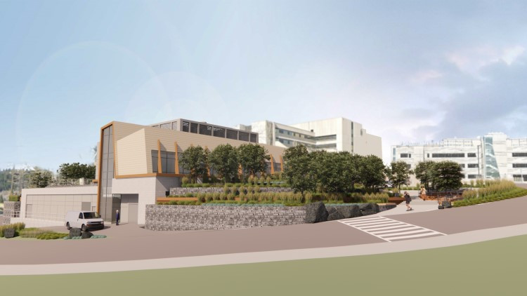 Rendering of Calgary Radiopharmaceutical Centre entrance