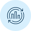 Icon of a recurring data analysis.