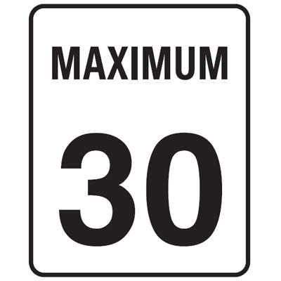  Photo of maximum speed 30 km/hr