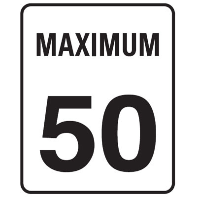 Photo of maximum speed 50 km/hr