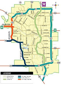 Map of West Calgary Ring Road