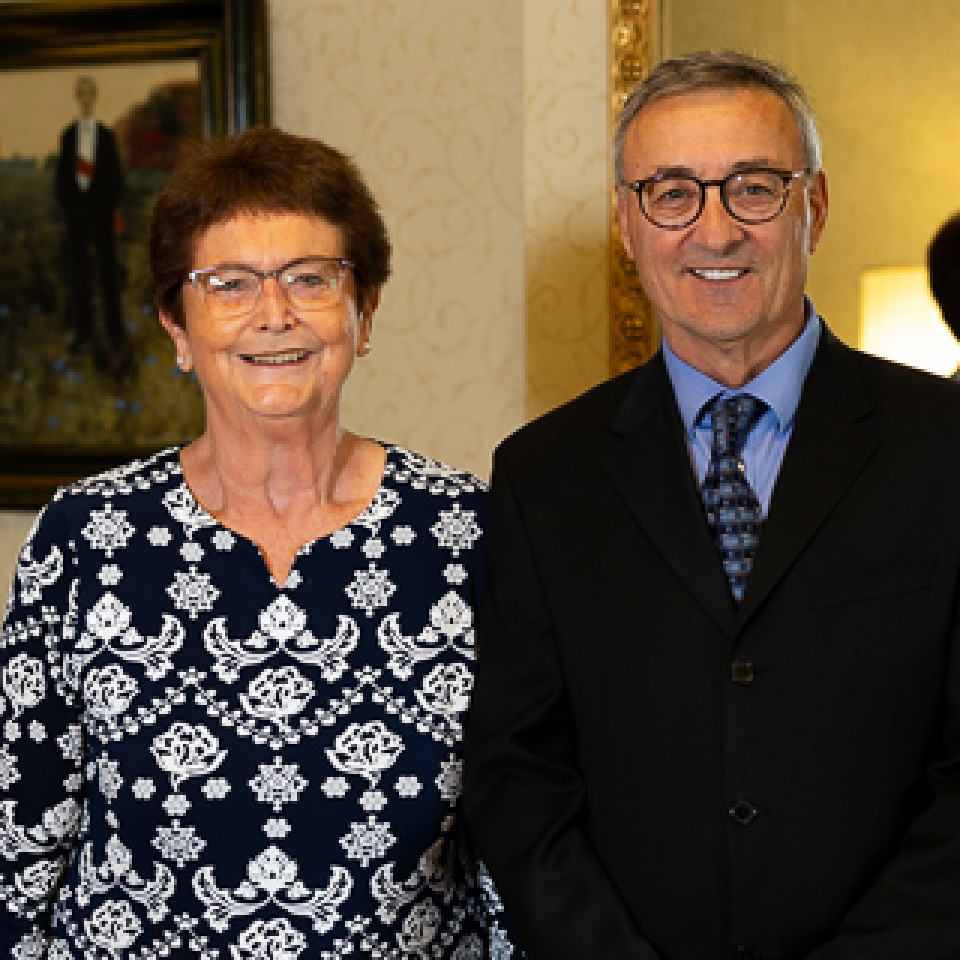 Portrait photo of Lynn Hryhirchuk, President and Jim Robichaud, Treasurer of Tofield Golden Club